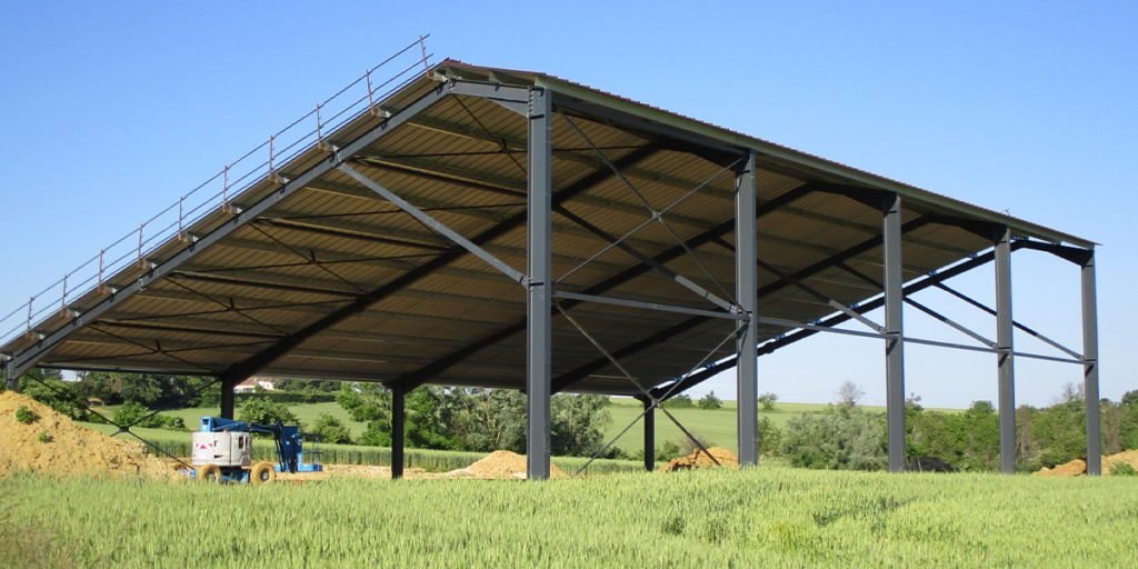 Hangar agricole photovoltaïque Albioma bât 2 Charpey 26 CANCÉ