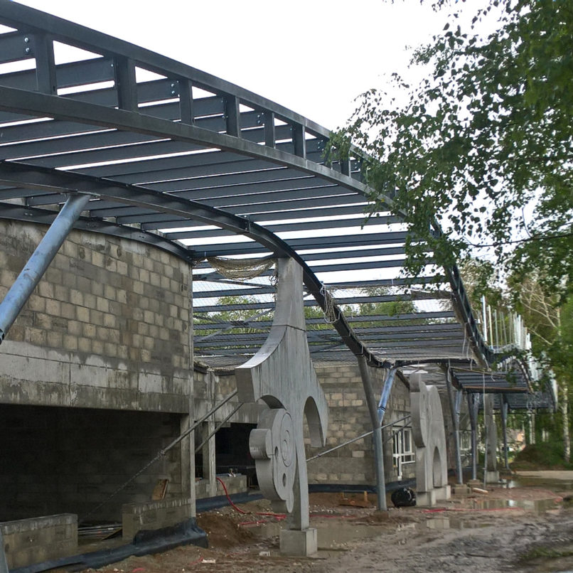 Ossature auvent - PÔLE PETITE ENFANCE SAINT-LOUBÈS