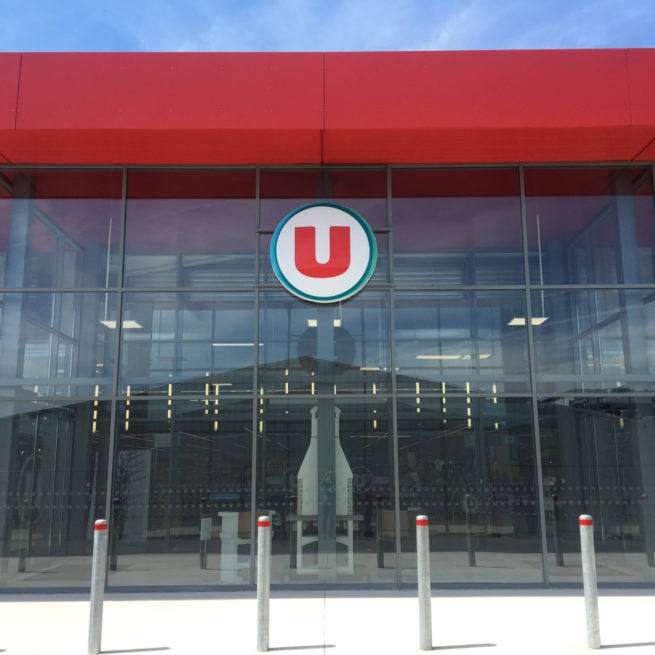 SUPER U ET DRIVE – COOP ATLANTIQUE détail façade