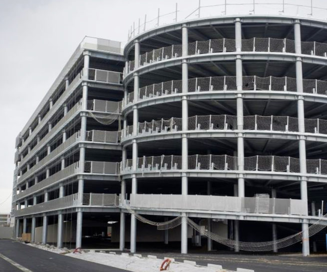 AKKA PARKING SILO charpente métallique d’un parking + rampe circulaire