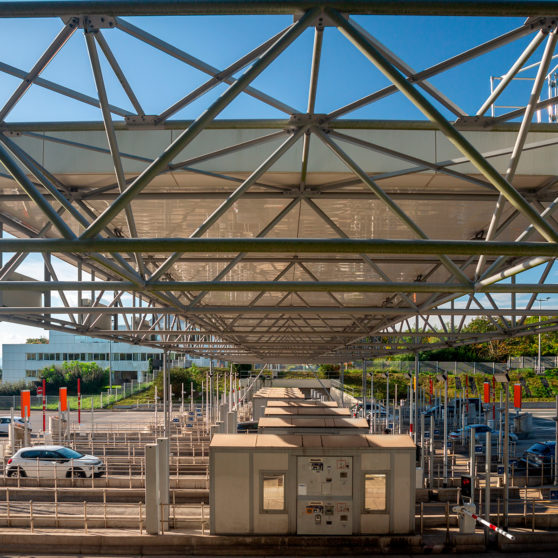 Membrures et diagonales d'une poutre treillis - ASF GARE DE PÉAGE DE BIARRITZ