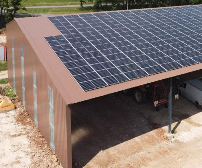 Pignon bâtiment photovoltaïque Photosun / Tonnac (81)