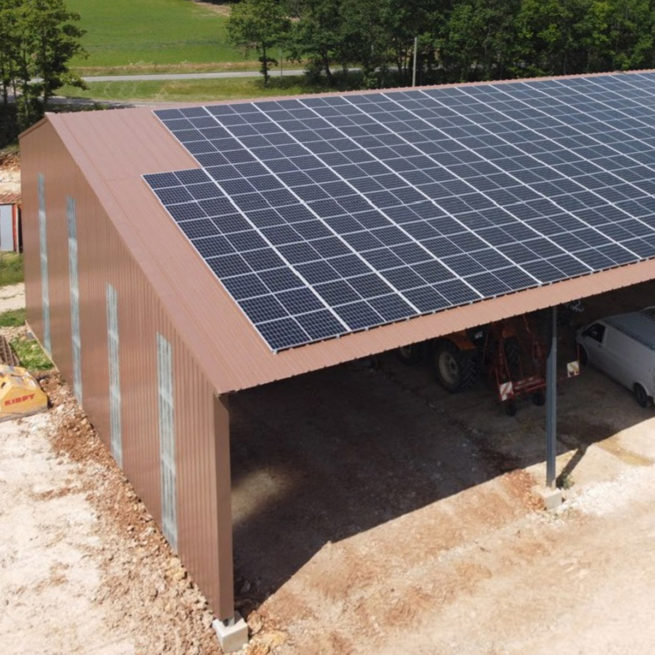 Pignon bâtiment photovoltaïque Photosun / Tonnac (81)